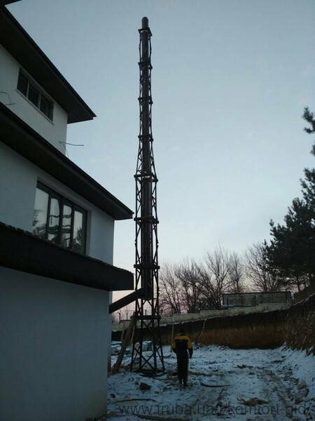 Монтаж дымоходной трубы